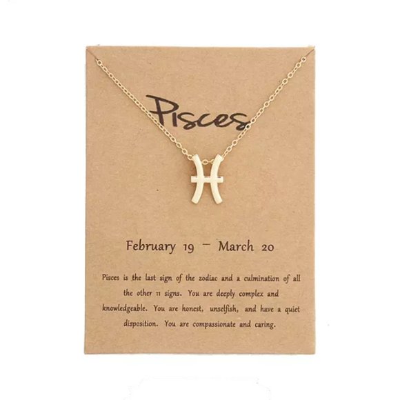 NWT Gold Pisces Necklace - Picture 1 of 2